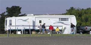 Campers enjoying Sandy Beach Park